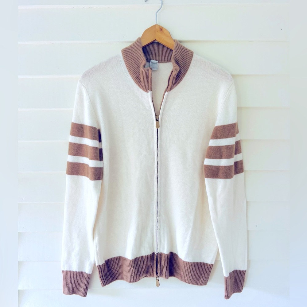 Eleventy Full Zip 100% Cashmere Sweater Size L